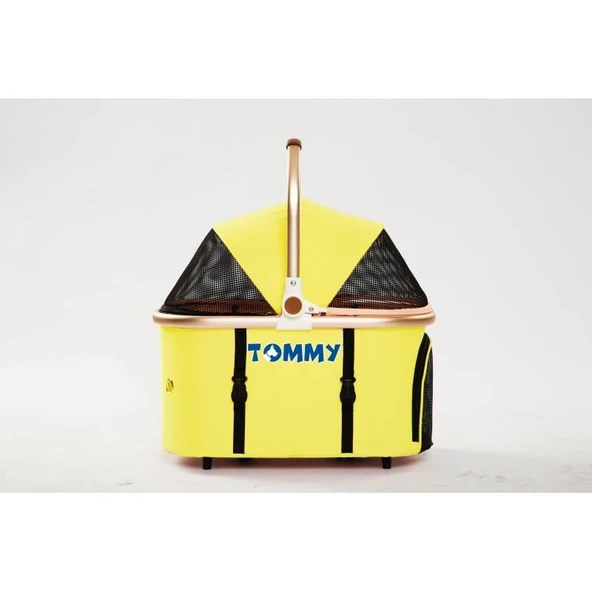Tommy Evcil Hayvan Arabası Sarı 83*48.5*110cm Max 10kg - Resim 2