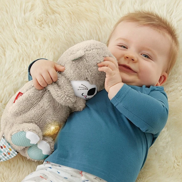 Müzik ve Işık ile Bebek Rahatlatıcı Peluş Oyuncak - Capybara Kahverengi - 30cm - 4