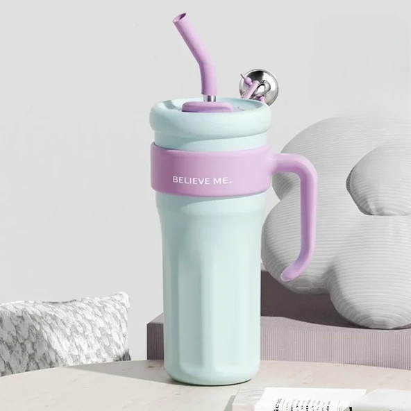 1.25L Izolasyonlu Su Şişesi - Açık Pembe - 5