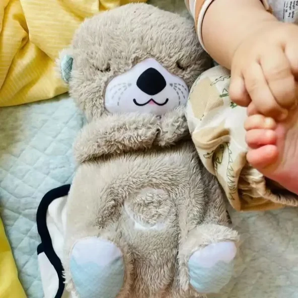 Müzik ve Işık ile Bebek Rahatlatıcı Peluş Oyuncak - Capybara Kahverengi - 30cm - 11