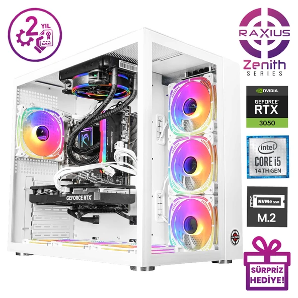 RaXius Zenith Z2 i5 3050-144F002 i5-14400F 16GB 1TBSSD RTX3050 8 GB FreeDOS Gaming Masaüstü Bilgisayar - 2