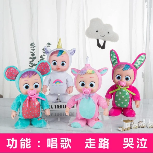 Ağlayan Bebek Müzik Oyuncağı - Tekboynuz Bebek Mor - 5