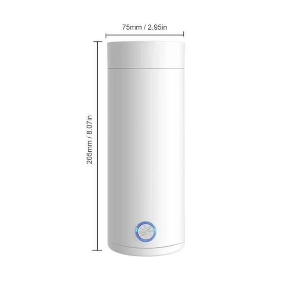 400ml Seyahat Elektrikli Su Isıtıcı - Beyaz - EU Priz - 7
