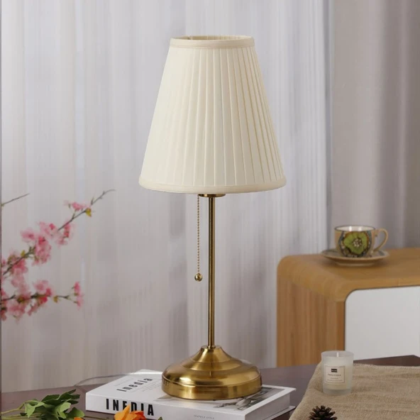 Vintage Yatak Odası Abajur - Bej