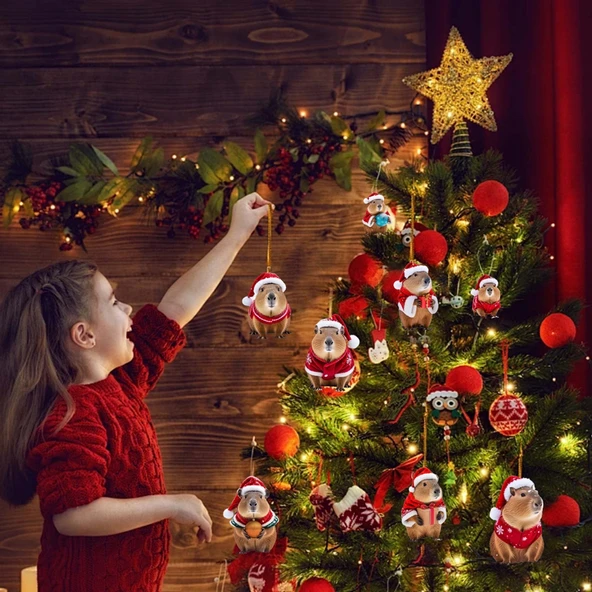 Akrilik Kapibara Noel Takvimli Sürpriz Kutusu - Hediye - 2
