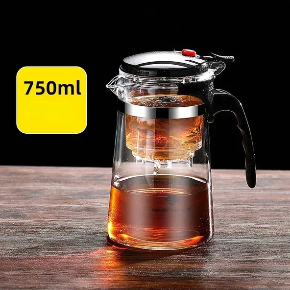 Cam Demlik - 750ML - Isıya Dayanıklı - Çay ve Kahve için