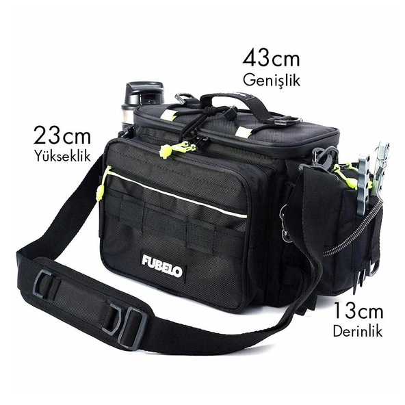 Fubelo Sider Balıkçı Çantası - Siyah - Resim 6