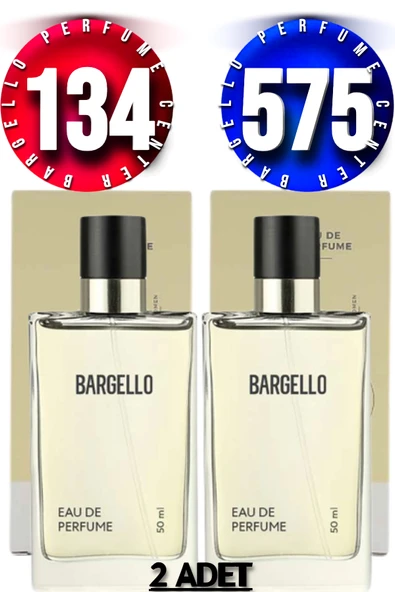 Bargello 134 Kadın Parfüm Oriental 50 Ml EDP + 575 Erkek Parfüm Woody 50 ML EDP 2 Adet Ürün