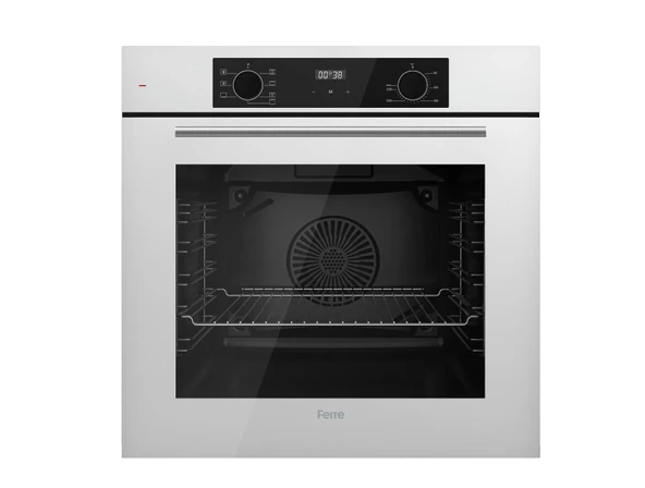 Ferre STEAMART-FRYART Serisi Beyaz Set (SS036 + QBL63CB +D078 ) - Emaye Izgara - 75 Cm Ocak - 3