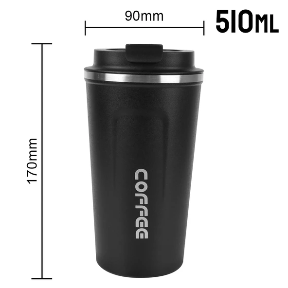 Paslanmaz Çelik Seyahat Kupa - 510ML Siyah