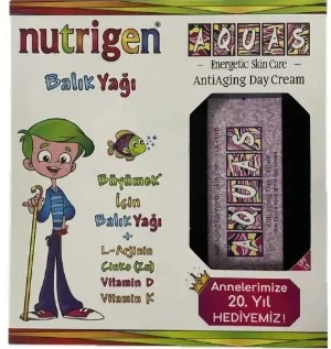 Nutrigen Balık Yağı Şurubu 200 ml - Aquas Enerjetik Day Cream SPF15 75 ml Hediyeli