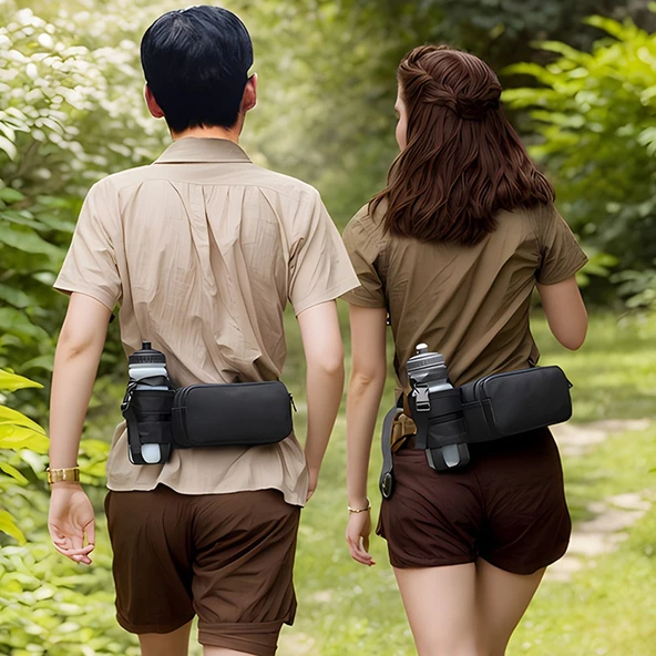 Su Geçirmez Spor Bel Çantası - Büyük Kapasite - Unisex - Ayarlanabilir Askı