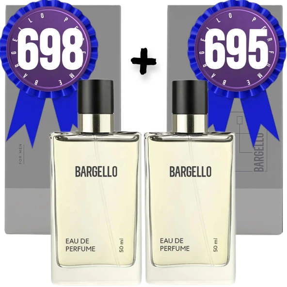 Bargello 698 Fresh Erkek Parfüm + 695 Floral Erkek Parfüm 50 ML EDP