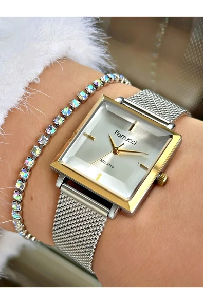 Ferrucci FC 0225 03537H.03 Çelik Kordon Kadın Kol Saati - Resim 4