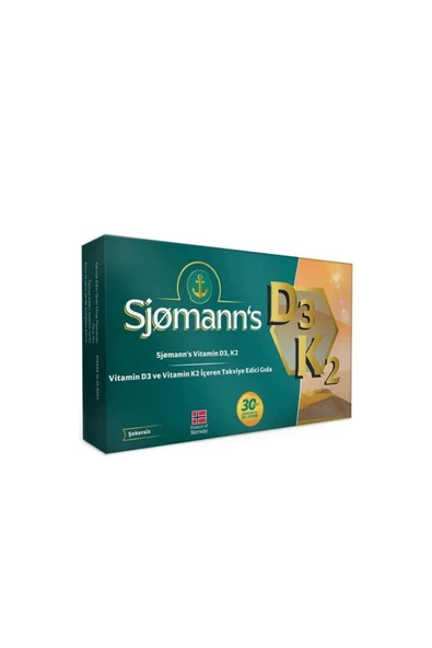 Sjomann’s Vitamin D3 Ve K2 Çiğnenebilir Jel Form 30 Adet 8682792377373 ürün görseli 1