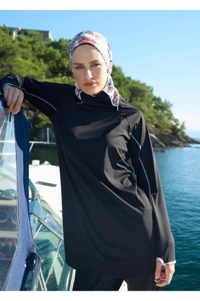 Mayovera Spor Şal Desen Lycralı Tasarım Mayo