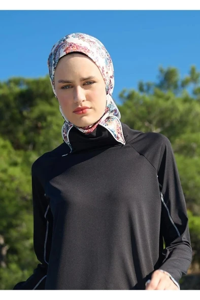 Mayovera Spor Şal Desen Lycralı  Tasarım Mayo - 2