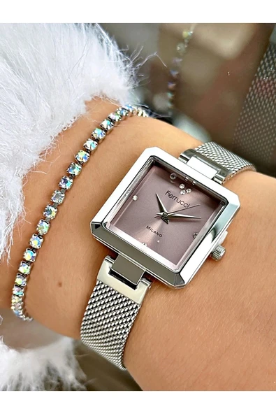 Ferrucci FC 0125 03467H.02 Çelik Kordon Kadın Kol Saati - Resim 3