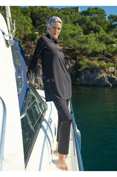 Mayovera Spor Şal Desen Lycralı Tasarım Mayo - 3