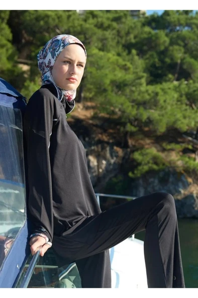 Mayovera Spor Şal Desen Lycralı  Tasarım Mayo - 6