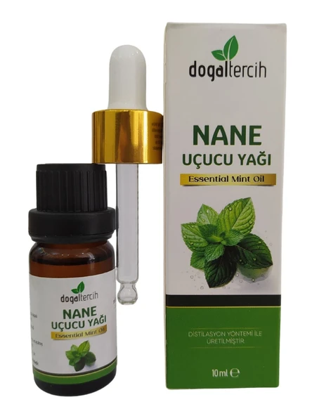Doğaltercih %100 Saf Katkısız Nane Uçucu Yağı (Peppermint Oil) 10 ml, Damlalıklı Şişede Seyreltilmemiş Nane Yağı - 2