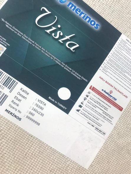 Merinos Halı Vista 76590 060 Serisi Triko Akrilik Salon Oturma Yatak Odası Halısı - 8