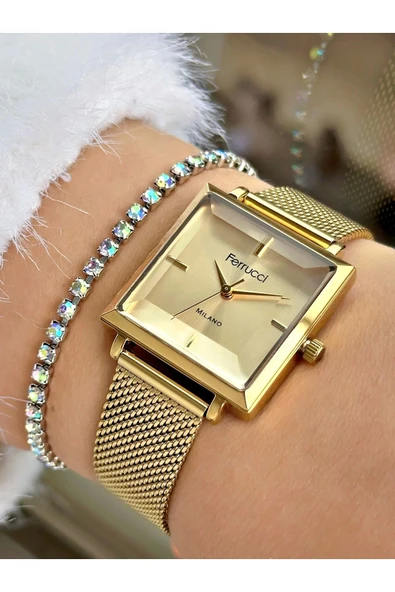 Ferrucci FC 0225 03537H.02 Çelik Kordon Kadın Kol Saati - Resim 4