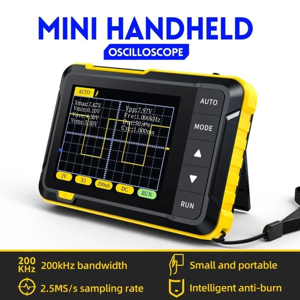 Fnirsi DSO-152H 2.8'' 200KHz Mini Cep Taşınabilir Dijital DSO Osiloskop - 4