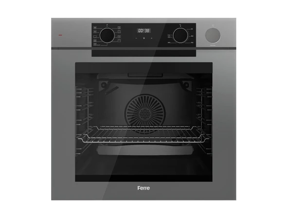 Ferre STEAMART-FRYART-SILENTART Serisi Gri Set (SS038 + QEP64CPR +D065-SA ) - Emaye Izgara / 75 cm Ocak - 3