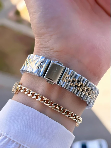 U.s.Polo Assn Çelik Kordon 2 Yıl Garantili 3 Atm Suya Dayanıklı Kadın Kol Saati+Bileklik UA.2085.M07 - Resim 3