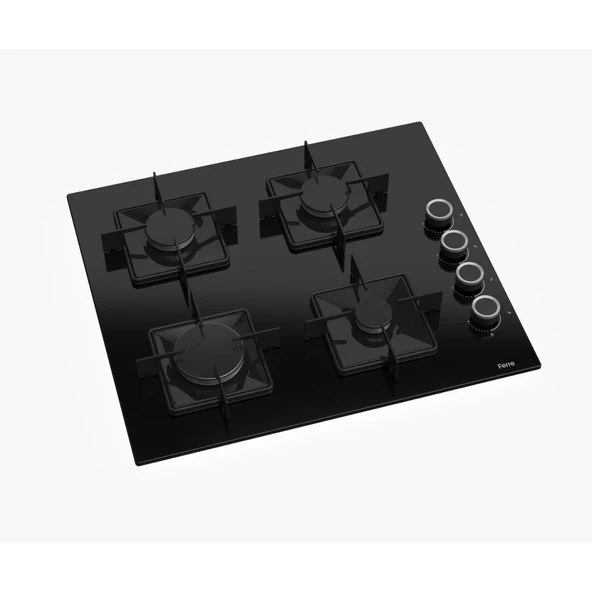 Ferre FLOWART-SILENTART Serisi Siyah Set (SS205 + QBL63CS +D077-SA ) - Emaye Izgara - 3