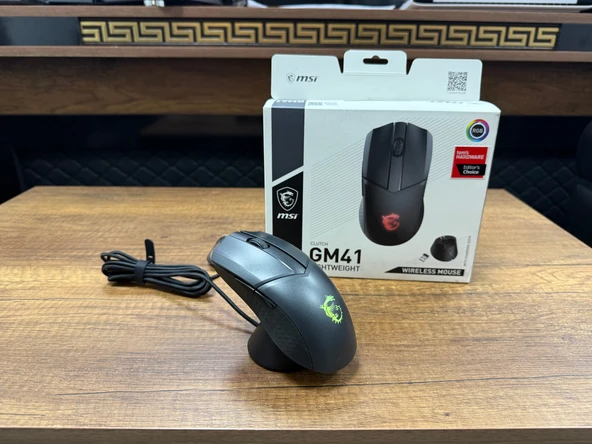 MSI Clutch GM41 LightWeight RGB Şarjlı Makrolu Ergonomik Optik Kablosuz Oyuncu Mouse (İKİNCİ EL) - 5