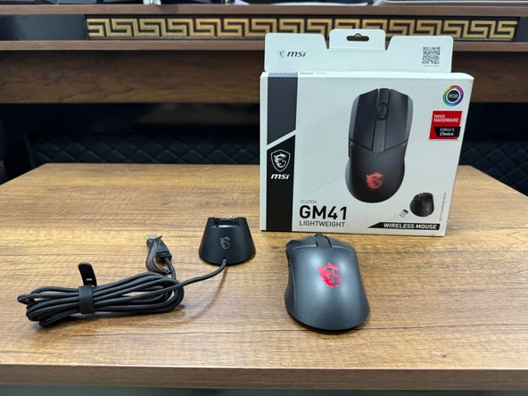 MSI Clutch GM41 LightWeight RGB Şarjlı Makrolu Ergonomik Optik Kablosuz Oyuncu Mouse (İKİNCİ EL) - 4