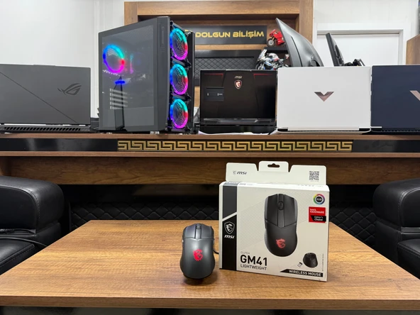 MSI Clutch GM41 LightWeight RGB Şarjlı Makrolu Ergonomik Optik Kablosuz Oyuncu Mouse (İKİNCİ EL)