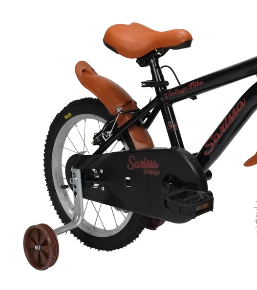 Sarissa Vintage 16 Jant Çocuk Bisiklet 4 ve 7 Yaş Çocuk Bisikleti Yeni Sezon Aksesuarlı Siyah Kahve - 3