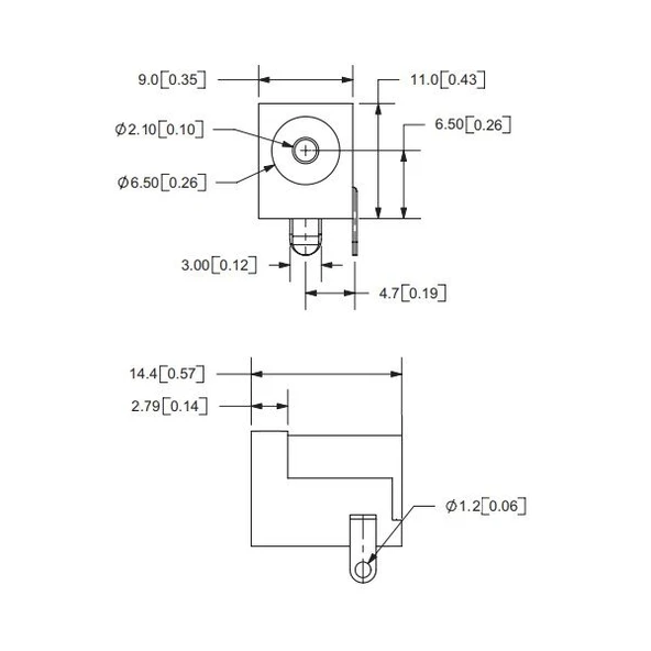 Arduino Power Güç Giriş Konnektörü PCB Şase Tip (2.1mm) - 10 Adet - Resim 2
