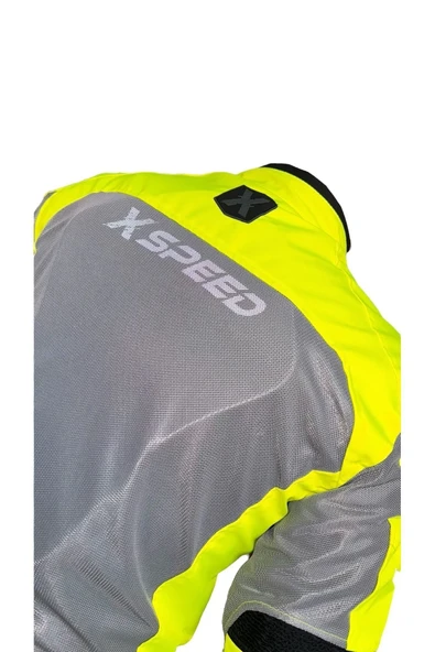 Xspeed X-evo Yazlık Fileli Korumalı Motosiklet Montu Yeni Sezon Neon - 3