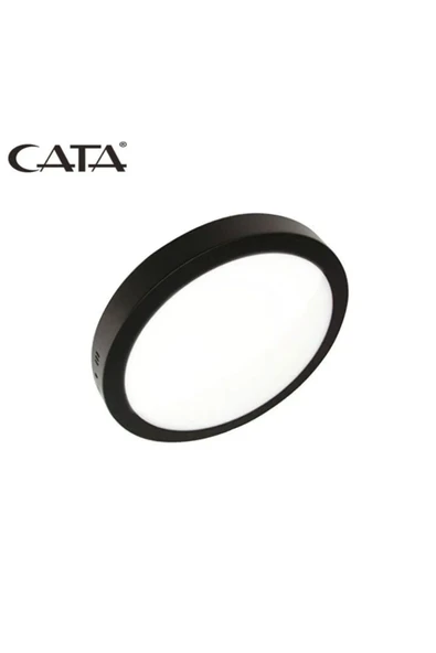 CATA CT-5238 30W Panel LED Armatür Siyah Yulvarlak Sıva Üstü Metal Kasa Beyaz Işık 6400K