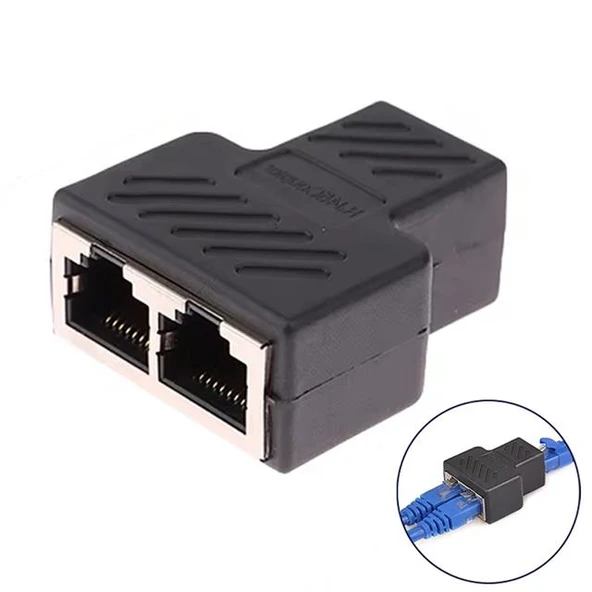 Powermaster PM-26130 Ethernet RJ45 TO 2X Çoklayıcı Dişi Splitter Adaptör - 2