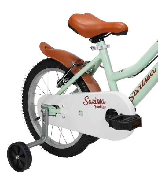 Sarissa Vintage 16 Jant Çocuk Bisiklet 4 ve 7 Yaş Çocuk Bisikleti Yeni Sezon Aksesuarlı Pastel Yeşil - Resim 5