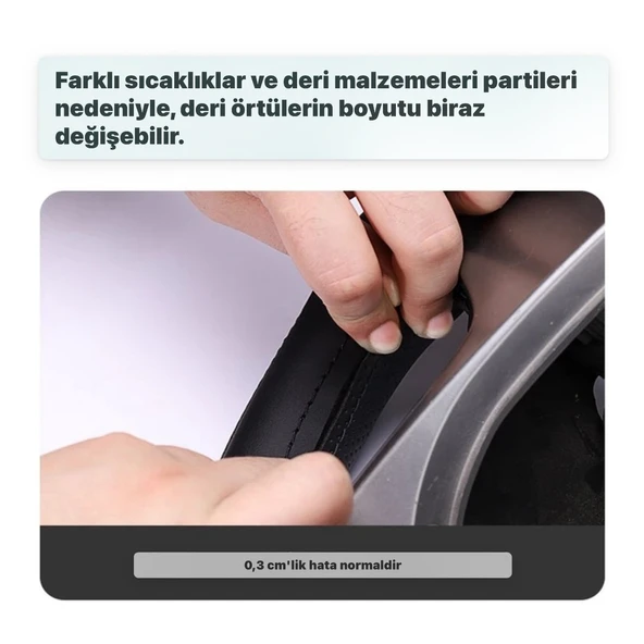 BMW F30 M SPORT KASA ARACA ÖZGÜ DİKMELİ DİREKSİYON KILIFI - 6