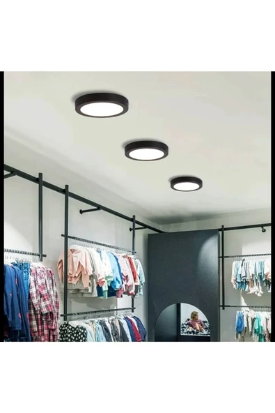 CATA CT-5238 30W Panel LED Armatür Siyah Yulvarlak Sıva Üstü Metal Kasa Beyaz Işık 6400K - 2