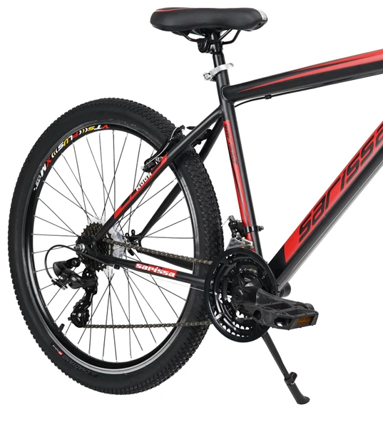 Sarissa Moon 26" Jant Ön Amortisörlü Shimano 21 Vites Wake Gidon V Fren Dağ Bisikleti Siyah Kırmızı - 4