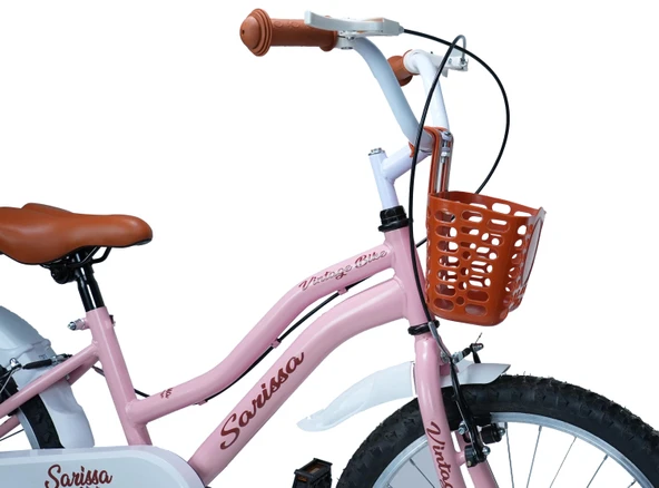 Sarissa Vintage 20 Jant 6 ve 10 Yaş Çocuk Bisikleti Pastel Pembe + Yan Destek Tekeri Hediyeli - 3