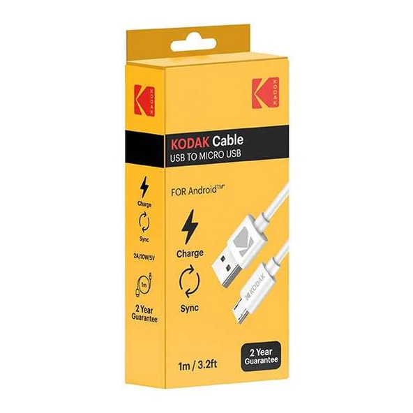 Kodak Android Için USB - Micro USB Kablo - 1 Metre