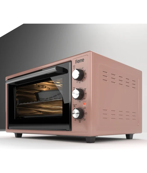 Ferre 45 Litre 6 Program Turbo Mini Fırın - Rose - 45630M - 4