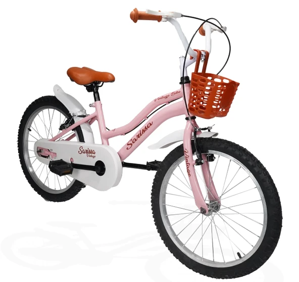 Sarissa Vintage 20 Jant 6 ve 10 Yaş Çocuk Bisikleti Pastel Pembe + Yan Destek Tekeri Hediyeli - 5