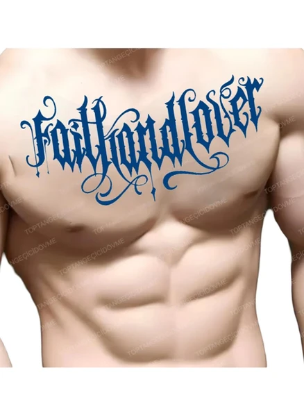 GZXT-001 YARI KALICI FAİL LOAD LOVER YAZILI GÖĞÜS DÖVME-TATTO - 2