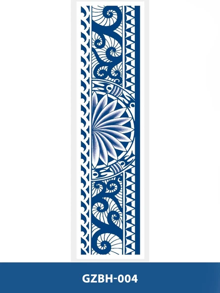 GZBH-004 YARI KALICI ETNİK DESEN ŞERİT DÖVME-TATTO