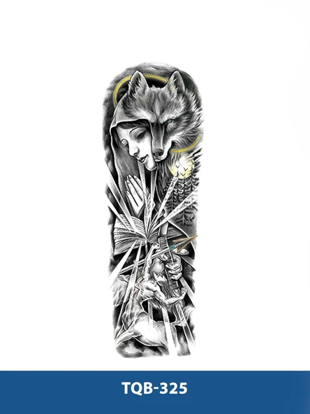 TQB-325 KURT VE KADIN DESEN GEÇİCİ KOL DÖVMESİ-TATTO